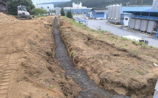 Obra civil en la sede central de Clesa en Caldas de Reis, Pontevedra.